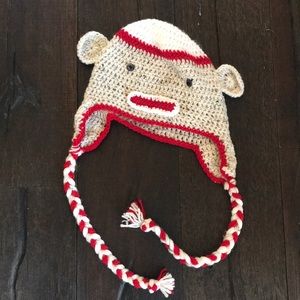 SOCK MONKEY WINTER HAT BEANIE